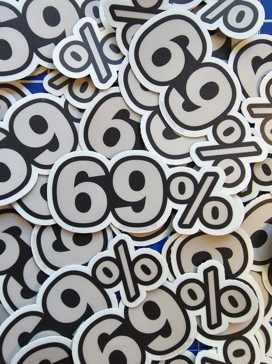 69% Die Cut Sticker